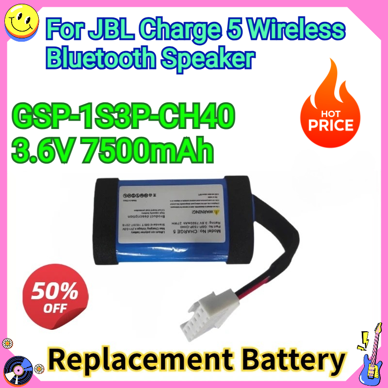 Jbl Speaker Charge 5 - Neuer Ersatzakku 3,6 V 7500 mAh