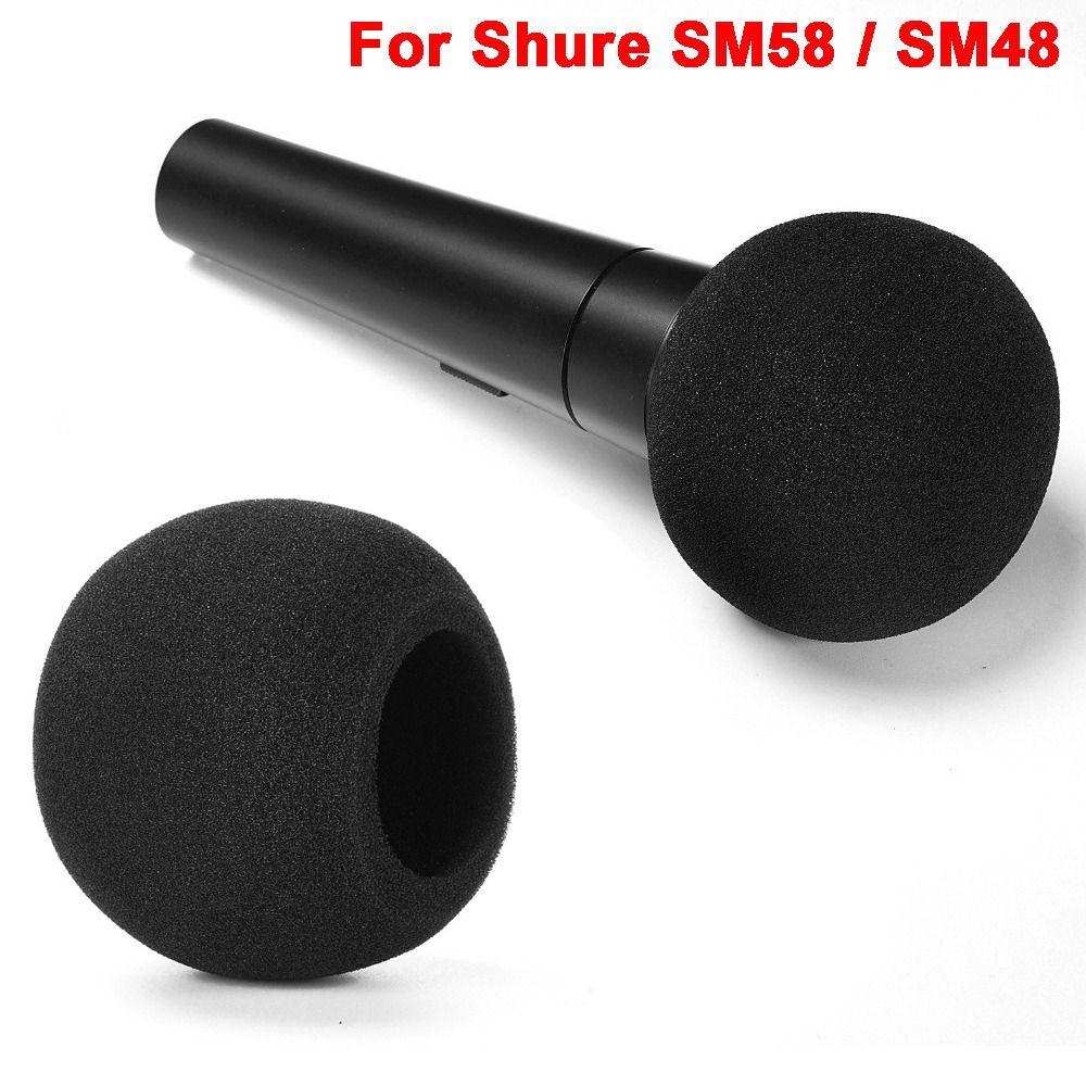 Shure Mic Sm58 - Ersatz-Mikrofon-Windschutzabdeckung Beflockter Schaumstoff Winddichte Mikrofonabdeckung Geräuschreduzierender