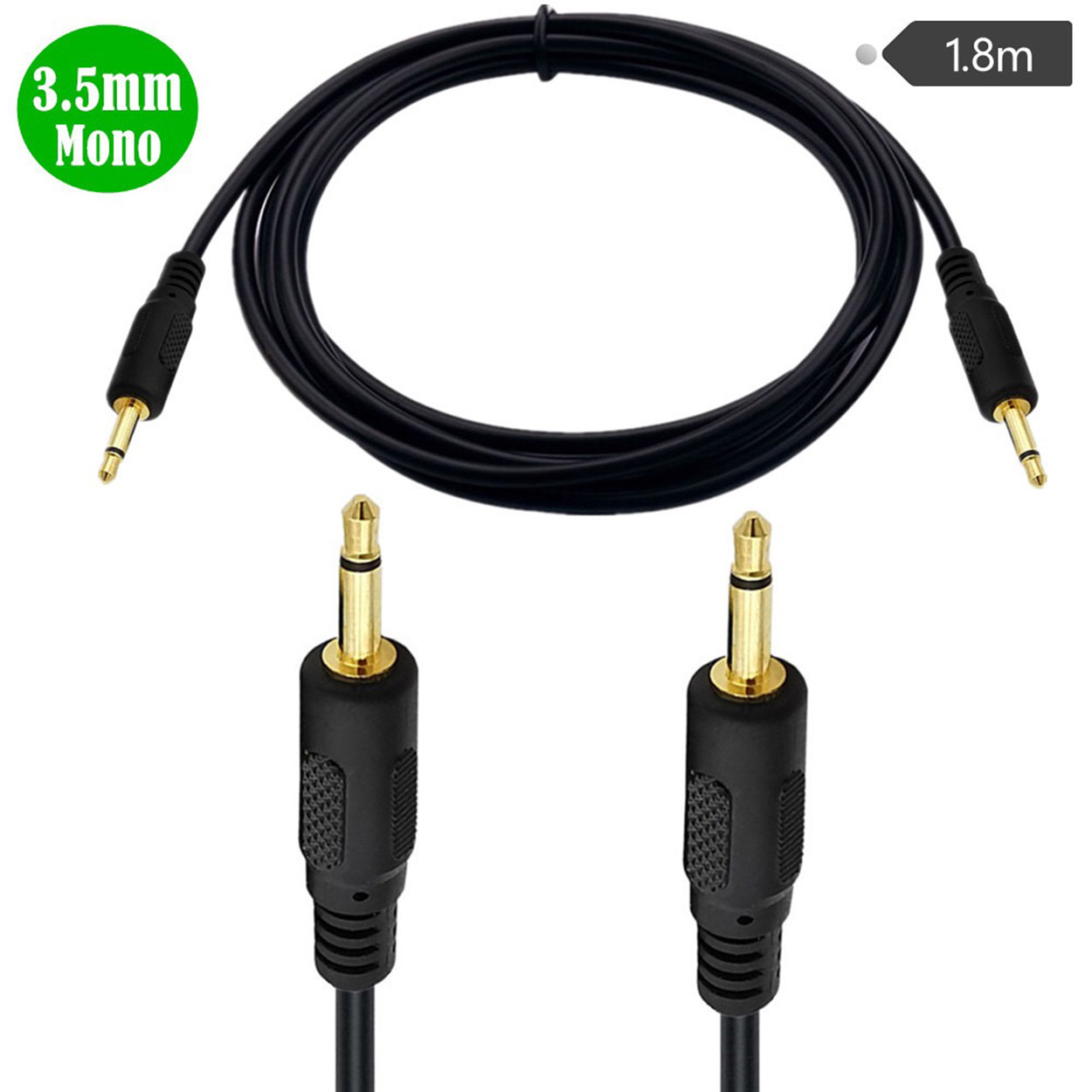 Cable Extension 3.5 - 3,5 mm 1/8 Zoll TS Mono