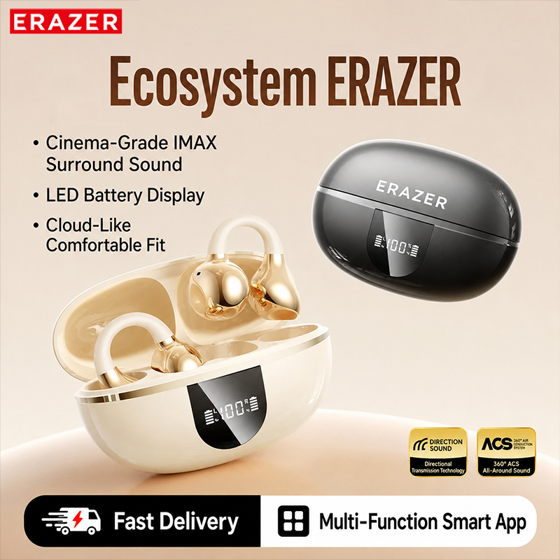 Wired Earphone Mic - Erazer EX338 Bluetooth-Kopfhörer 135 Sprachen KI-Übersetzer-Ohrhörer