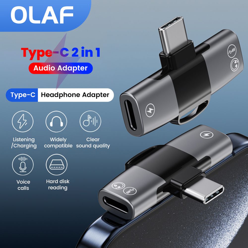Earphone Splitter Jack - 2 in 1 Typ C Audio