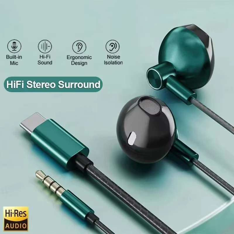 Typ C 3,5mm HIFI Stereo Verdra – Wired Earphone Mic Bewertung und Preis
